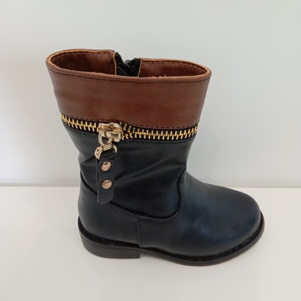 Bottine noire et marron