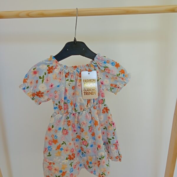 Robe bleu a fleur
