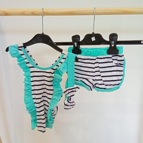 Ensemble à rayures avec bandeau